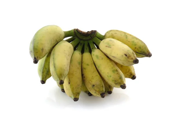 Δέσμη Μπανάνα Απομονωμένη Λευκό Φόντο — Φωτογραφία Αρχείου