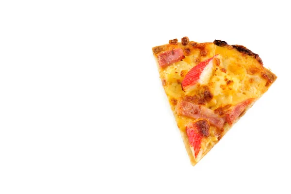 Pizza Isolata Sfondo Bianco — Foto Stock