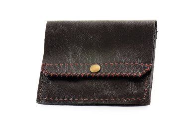 Deri çanta beyaz arka planda izole