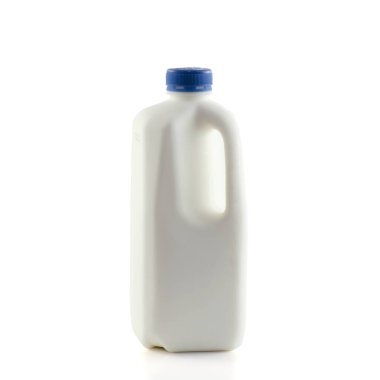 sürahi plastik süt beyaz arkaplanda izole