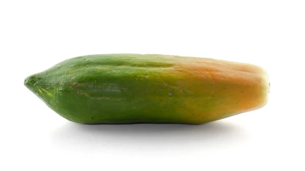 Färsk Papaya Isolerad Vit Bakgrund — Stockfoto