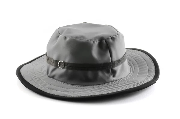 Grauer Hut Isoliert Auf Weißem Hintergrund Mit Clipping Pfad — Stockfoto