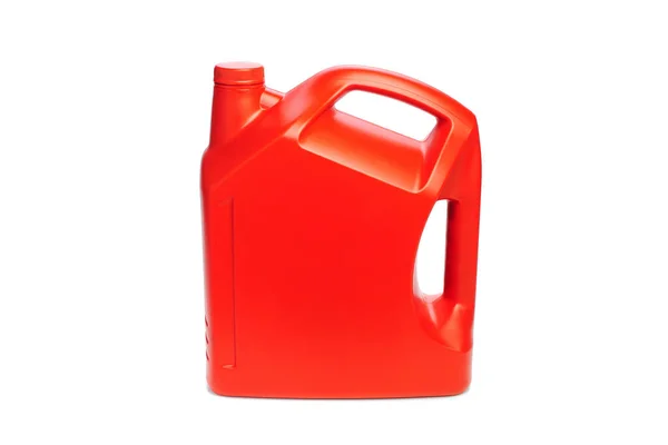 Красная Смазка Бутылки Изолированы Белом Фоне — стоковое фото
