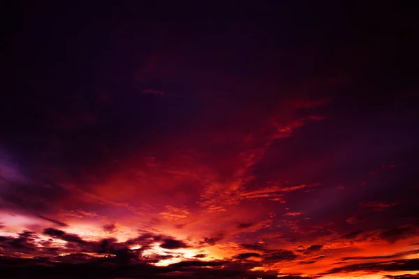 Ciel Nuageux Crépusculaire Après Coucher Soleil — Photo