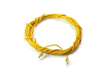 Kablo Ian ethernet beyaz arkaplanda izole edildi