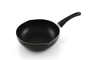 Beyaz arkaplanda pan sapı izole edildi