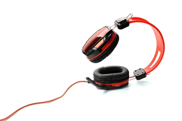 Black Red Headset Isolated White Background — Stock Photo, Image