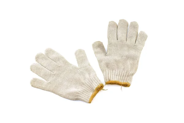 Guantes Blancos Aislados Sobre Fondo Blanco Clipping Path —  Fotos de Stock