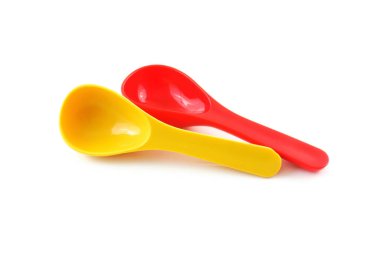kaşık plastiği beyaz arkaplanda izole