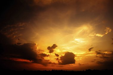 Alacakaranlık gökyüzü ve günbatımı