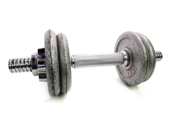 Dumbbell Elszigetelt Fehér Háttér — Stock Fotó