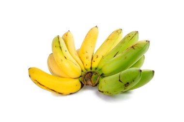 Beyaz arkaplanda izole edilmiş muz