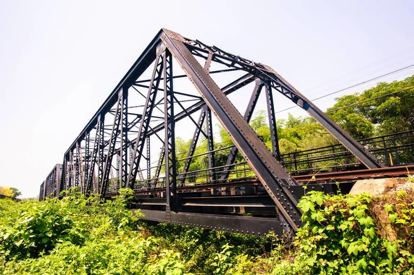 Vista Del Ponte Ferro Della Ferrovia — Foto Stock