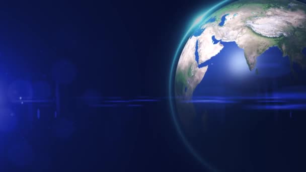 Вид Мировую Звезду Трехмерный Глобус Космоса Звездном Поле Показывает Состав — стоковое видео