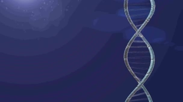 Dna vector blue line Blue background — Stock Video