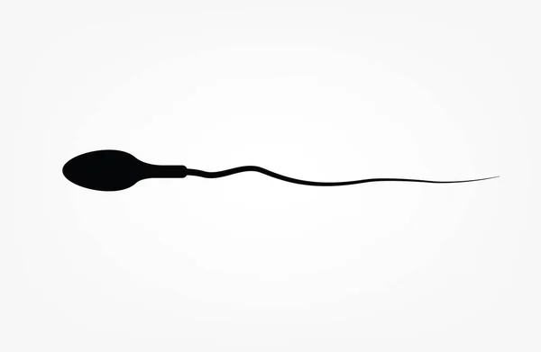 Abstract sperm icon, sperm icon and sperm vector that runs towards the egg. On a white background, competition concept — Stock Photo, Image