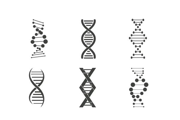 DNA vektör mavi çizgi beyaz arka plan
