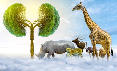 Yaban Hayatı Koruma Günü Vahşi hayvanlar eve. Veya yaban hayatı koruma