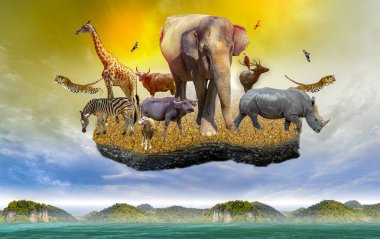 Yaban Hayatı Koruma Günü Vahşi hayvanlar eve. Veya yaban hayatı koruma