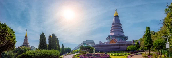 Doi Inthanon Nationalpark Phra Mahathat Naphamethanadon Och Naphaphon Phumomsiri Provinsen — Stockfoto