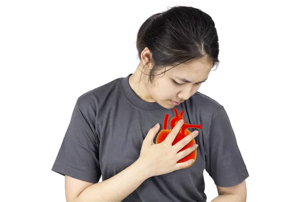 Mulher Declínio Cardíaco Insalubre — Fotografia de Stock