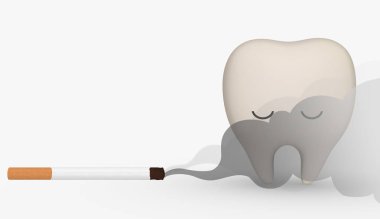 Diş 3D kavramı çürüme