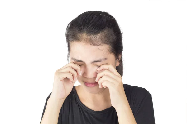 Unhappy Woman Crying Feel Sad Disappointed — Stock Photo, Image