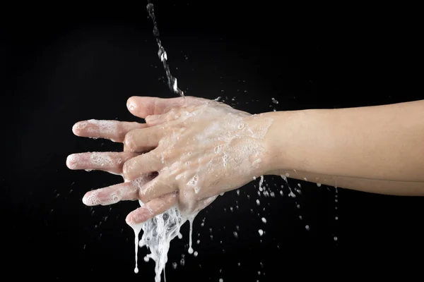 wash hand cleaning dirt and bacteria