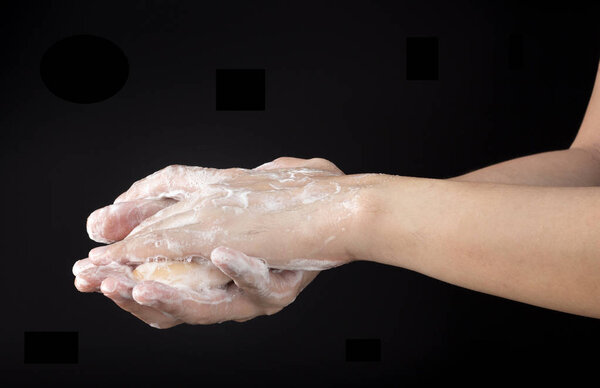 wash hand cleaning dirt and bacteria skincare