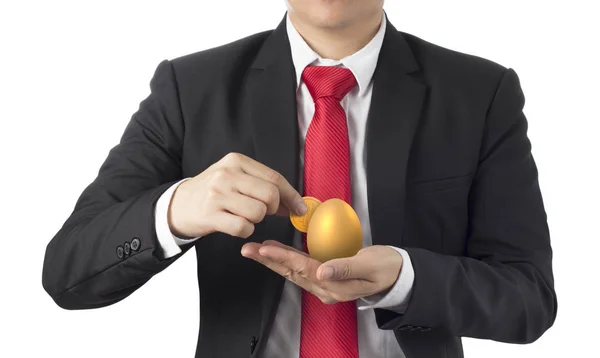 Επενδύσετε Χρυσό Αυγό Αύξηση Του Κινδύνου Για Επενδύσεις Περιουσιακό — Φωτογραφία Αρχείου