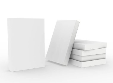 şablon boş kitap düzenleme beyaz arkaplan, 3d görüntüleme