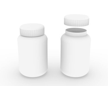 şablon boş plastik kase modelleme beyaz arkaplan, 3D görüntüleme 