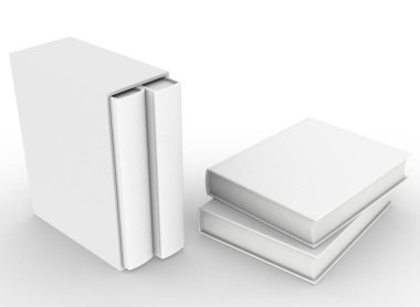 şablon boş kitap düzenleme beyaz arkaplan, 3d görüntüleme