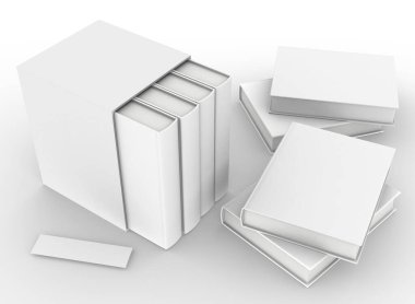 şablon boş kitap düzenleme beyaz arkaplan, 3d görüntüleme