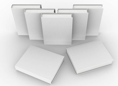 şablon boş kitap düzenleme beyaz arkaplan, 3d görüntüleme