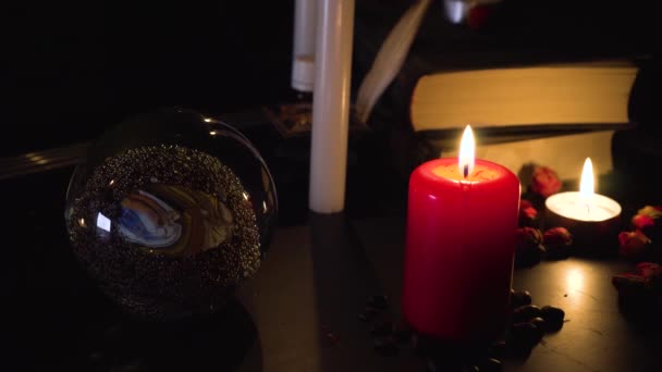 Tarot Cards Seance Black Magic Futuro Profecia Ritual Místico Oráculo — Vídeo de Stock