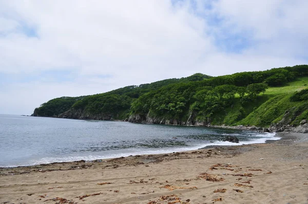 Landskap Seeshore Och Strand Sommaren Ryssland Nakhodka 2019 Juni — Stockfoto