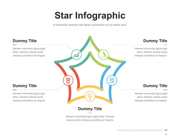 Templat Geser Vektor Presentasi Bisnis Datar Dengan Diagram Warna Vektor - Stok Vektor