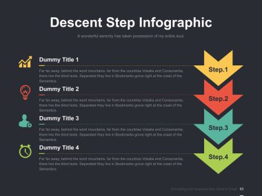Harika düzen vektör renk diyagramları ile düz iş sunumu broşür vektör slayt şablonu