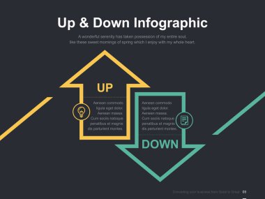 Harika düzen vektör renk diyagramları ile düz iş sunumu broşür vektör slayt şablonu