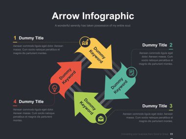 Harika düzen vektör renk diyagramları ile düz iş sunumu broşür vektör slayt şablonu