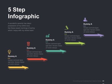 Harika düzen vektör renk diyagramları ile düz iş sunumu broşür vektör slayt şablonu