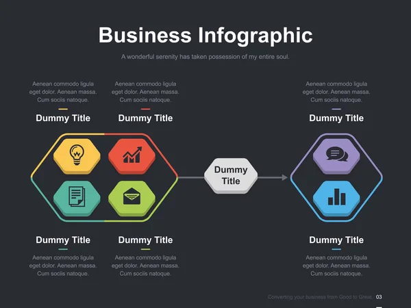 Plano Presentación Negocios Folleto Vector Plantilla Diapositiva Con Diagramas Color — Archivo Imágenes Vectoriales