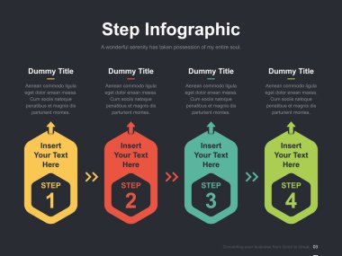 Harika düzen vektör renk diyagramları ile düz iş sunumu broşür vektör slayt şablonu