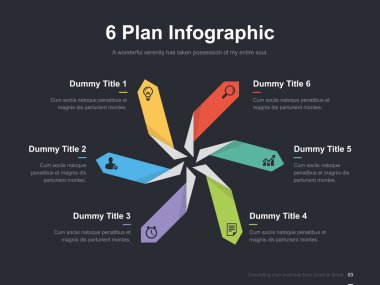 Harika düzen vektör renk diyagramları ile düz iş sunumu broşür vektör slayt şablonu