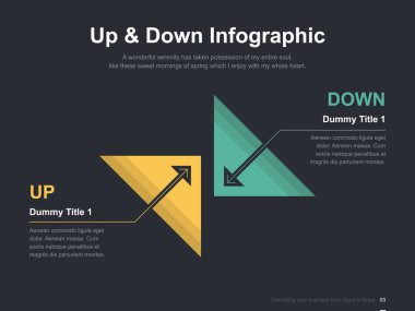Harika düzen vektör renk diyagramları ile düz iş sunumu broşür vektör slayt şablonu