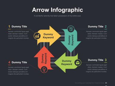 Harika düzen vektör renk diyagramları ile düz iş sunumu broşür vektör slayt şablonu
