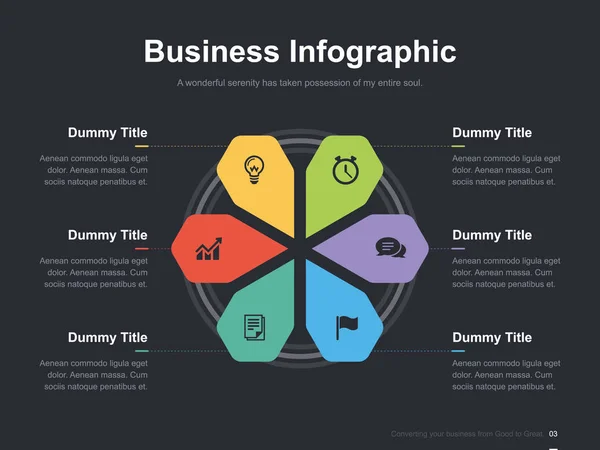 Modelo Slide Vetorial Brochura Apresentação Negócios Plana Com Diagramas Cores — Vetor de Stock