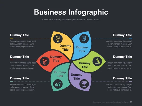 Modelo Slide Vetorial Brochura Apresentação Negócios Plana Com Diagramas Cores — Vetor de Stock