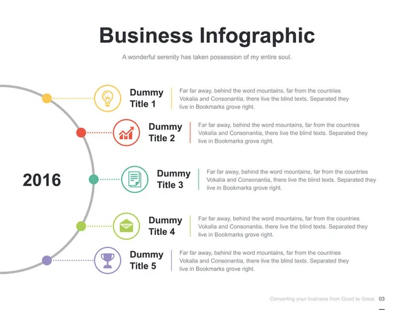 Plano Presentación Negocios Folleto Vector Plantilla Diapositiva Con Diagramas Color — Vector de stock